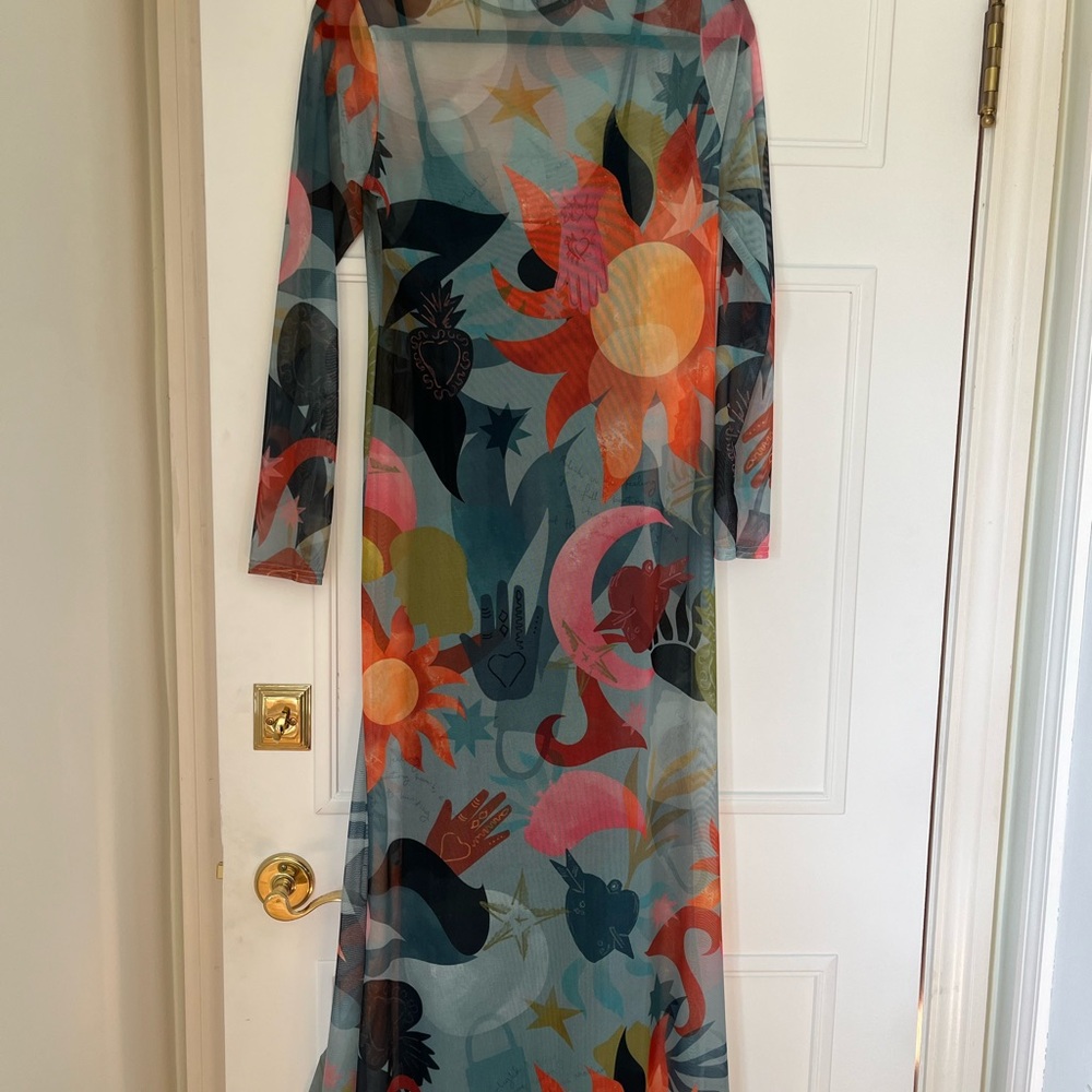 Colorful Abstract Mesh Maxi - Picture 8 of 9